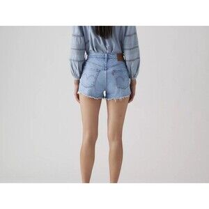LEVI’S 501 ORIGINAL FIT HIGH RISE WOMEN'S SHORTS Sz 28 Medium Wash Red Tab ®